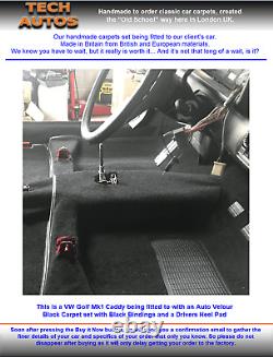 Carpet Set Handmade to Order Auto Velour Volkswagen Golf Mk1 Cabrio