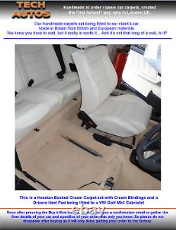 Carpet Set Handmade to Order Hessian Back Volkswagen Golf Mk1 Caddy