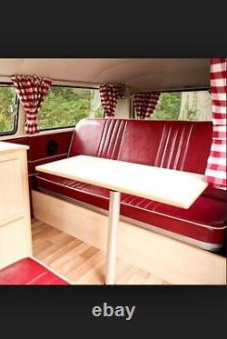 Happy Days Beach Hut Fabric Both Sides, Camper Van Set, CANDY VW T25, Blackout