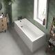 Nuie 1700 X 750mm Thin Edge Single Ended Bath Modern Bathroom Tub White Acrylic