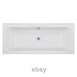 Nuie Ascott Traditional Luxury Single Ended Bath White Acrylic Bathroom Tub