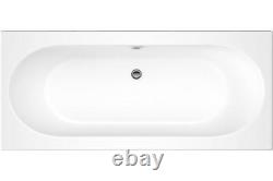 Baignoire rectangulaire moderne double-ended en acrylique blanc de designer pour salle de bain