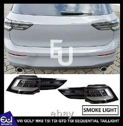 Ensemble de feux arrière arrière à LED pour Volkswagen Vw Golf 8 Mk8 Tsi Tdi Gtd Tgi