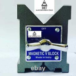 Paire assortie de blocs V magnétiques de précision, des deux côtés V, 80x70x60mm - Ensemble de deux pièces